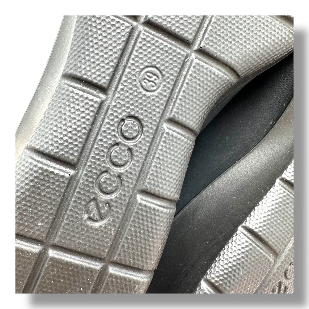 ECCO Women Black Slip On Wedge‎ Comfort Shoes Size 39
